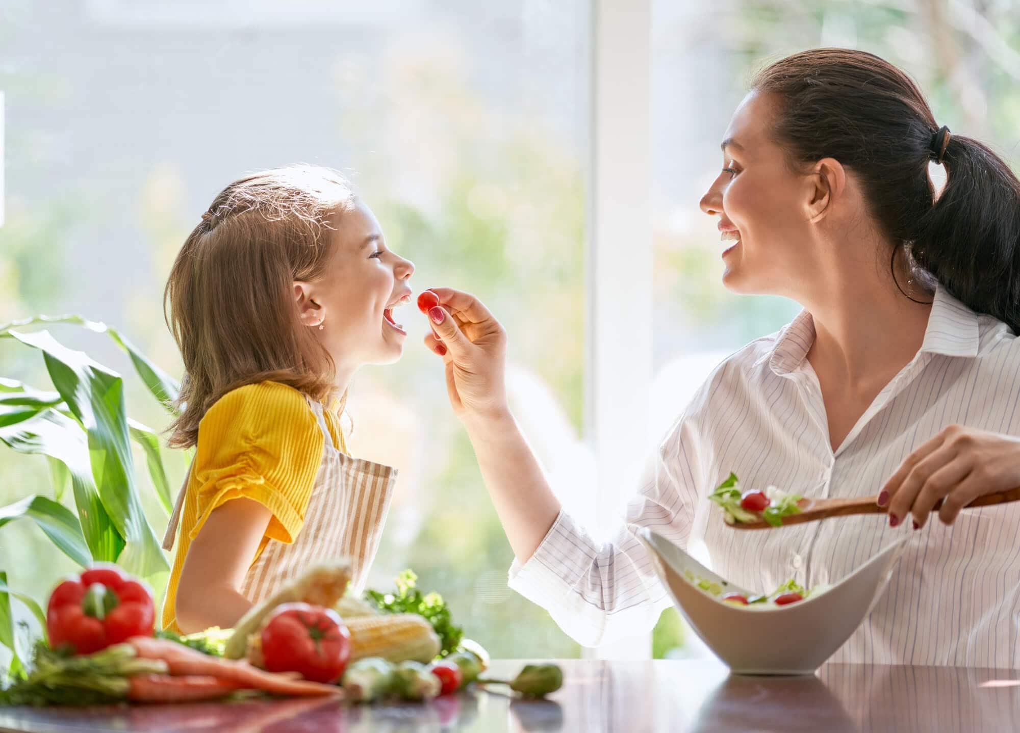 Mom with her daughter